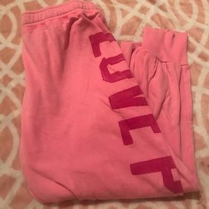 PINK cropped joggers